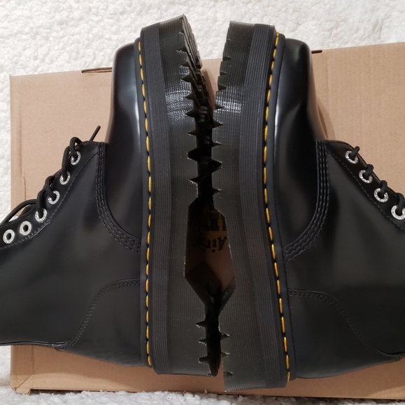Dr. Martens 1490 Quad Leather Square-Toe Boots - Picture 11 of 14